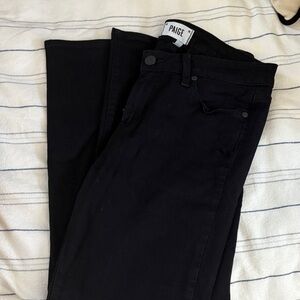 PAIGE Black Skinny Jeans - High Rise Slim Fit